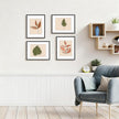 11x14 Picture Frame Set of 4, Displays 8x10 with Mat or 11x14 Without Mat, Photo Frames for Wall Hanging or Tabletop, Includes HD Plexiglass, Black
