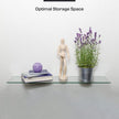 Fab Glass and Mirror Rectangle Glass Shelf, 10