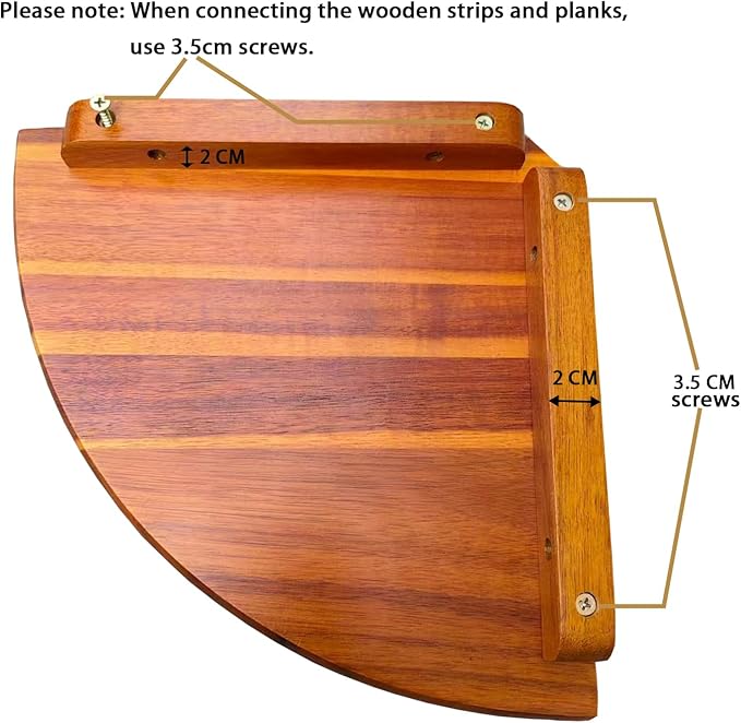 Floating Corner Shelve, 10 Inch Acacia Wood Corner Shelf Set of 2, Corner Shelf wall Mounted for Living Room, Bedroom, Bathroom, Office, Kitchen (Acacia Wood)