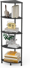 Book Shelf Corner Shelf, 5 Tier Corner Bookshelf Display for Living Room Decor, 44.1