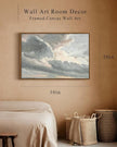 InSimSea Framed Canvas Wall Art Vintage Decor, Large Landscape Wall Art, Study of Clouds Painting, French Country Modern Farmhouse Decorations, Rustic Wall Decor for Living Room Bedroom, 20