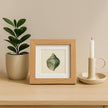 puthiac 6x6 Solid Oak Wood Picture Frame, Fits 4x4 with Mat or 6x6 Without Mat, Wall or Tabletop Display with Stand, Plexi Front, 1 Pack, Natural Oak
