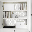 White and Silver Gray Peel and Stick Wallpaper 17.7