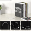 Acrylic Bookends 8 Pieces, Book Ends for Shelves, Clear Bookends for Book Shelves and Desktop Organizer, Transparent Shlef Book Stopper for Home Office Supplies
