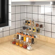 VAEHOLD Acrylic Spice Rack, 5 Tier Clear Organizer for Cabinet, Vertical Spice Rack Kitchen Organizer Shelf for Countertop (5 Tier 12‘’L)