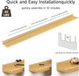 Floating Picture Ledge Shelves for Wall Set of 2, 72 Inches Picture Ledge Shelf with Long Large Nursery Book Shelf for Toys Storage Kids Bookshelf Wall Mounted Living Room Bedroom Decor Frames, Oak