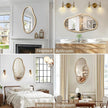 JJUUYOU Irregular Mirrors for Wall Asymmetrical Bathroom Mirror 30