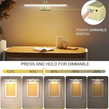 Picture Light, Picture Lights for Wall Cordless,16" Picture Lights with Timer and Dimmable,Battery Wall Lights for Display Gallery Painting Art Frame Portrait-AB
