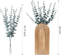 DREAMLOOM 2 Pack Wooden Wall Vases with Eucalyptus Artificial Plants, Wall Hanging Planters Boho Modern Farmhouse Indoor for Narrow Spaces Entryway Bathroom Home Office Decoration, White