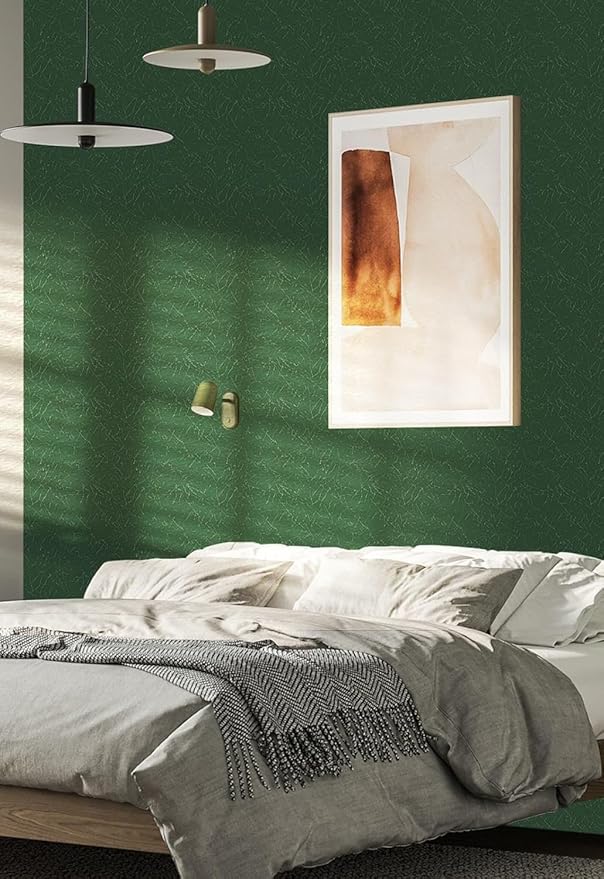 Dark Green Peel and Stick Self Adhesive Wallpaper - Removable Waterproof Bathroom Countertop Contact Paper - Kitchen Vinyl Wrap for Cabinet Countertops - Wall Cover Counter Top Paper 15.7