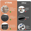 VTRIN Tall Shoe Rack with Cover, 10 Tier Shoe Organizer Storage for 50-55 Pairs Shoes and Boots Large Capacity Shoe Shelf with 8 Pockets Free Standing Shoe Rack for Closet, Entryway, Garage