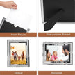 IZIDDO 4x6 Picture Frames Set of 4, Glitter Glass Photo Frame for Tabletop Display, Gift Picture Frame, Horizontally or Vertically