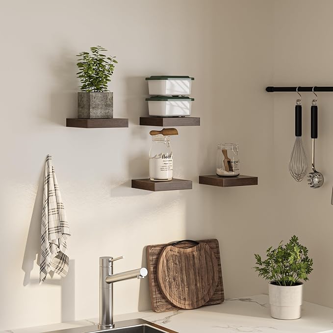 Square Floating Shelves for Wall, 7.5