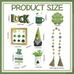 St Patrick's Day Decoration 8 PCS Tiered Tray Decor Set, Cute Tabletop Saint Patty's Day Décor for Home Shelf Mantel Fireplace Office Desk Coffee Bar Shamrock Sign Gnome Lucky Irish Tray Objects
