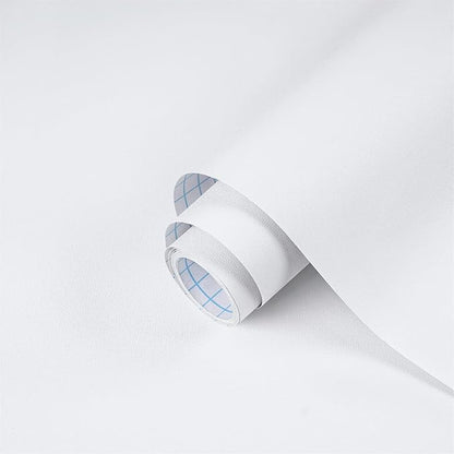 Dimoon 17.7''x78.7'' Peel and Stick Wallpaper White Contact Paper for New Environmentally Friendly Materials Thickening Upgrade Embossed Renter Friendly Wall Paper Modern Vinyl Wrap Countertop Bedroom