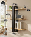 SUMGAR Floating Shelves for Wall Mounted Shelving Unit All Pine Wood 3 Tier Large Shelf for Bedroom Living Room Office Bathroom Home Decoration Storage Plant Photo Display Modern 20in