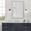 Americanflat 24x36 Wall Mirror - Hanging Mirrors with Durable Frame - Modern Mirror for Bathroom, Bedroom, Living Room - Mirrors for Wall Display and Home Decor - Metallic White with Beaded Texture