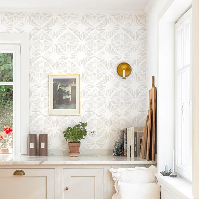 Boho Wallpaper Neutral Peel and Stick Wallpaper 78.7