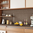 CRE8TIVE Tan Brown Rattan Peel and Stick Wallpaper Non-Textured Weaving Cane Wallpaper for Bedroom Bathroom Faux Woven Rattan Look Contact Paper Waterproof Vinyl for Cabinets Table Nightstand 12