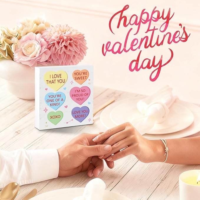 Valentines Desk Decor, Valentine's Day Home Office Table Sign for Wife Daughter from Dad Husband, Valentine Gifts Decorations for Porch Tiered Tray Shelf Party, You are Sweet
