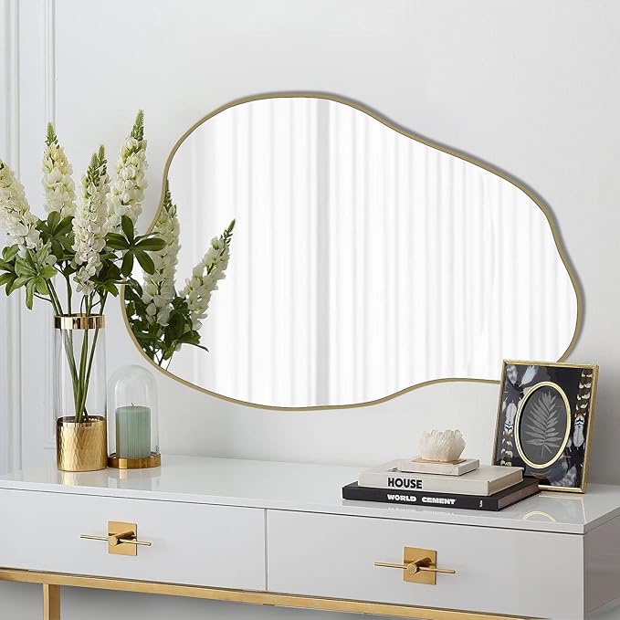 POZINO Gold Irregular Mirror, 30