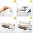 Jetec 6 Pack Invisible Floating Bookshelf Wall Mounted Floating Bookshelves Heavy Duty Book Organizers Hidden Book Shelf Metal Shelves Holder for Books Bedroom Living Room Home Office (Silver Grey)