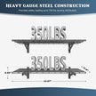 2 Pack Heavy Duty Garage Wall Shelving Set (1.5x4ft), Wall Mounted Garage Shelves 700lbs Capacity, 18