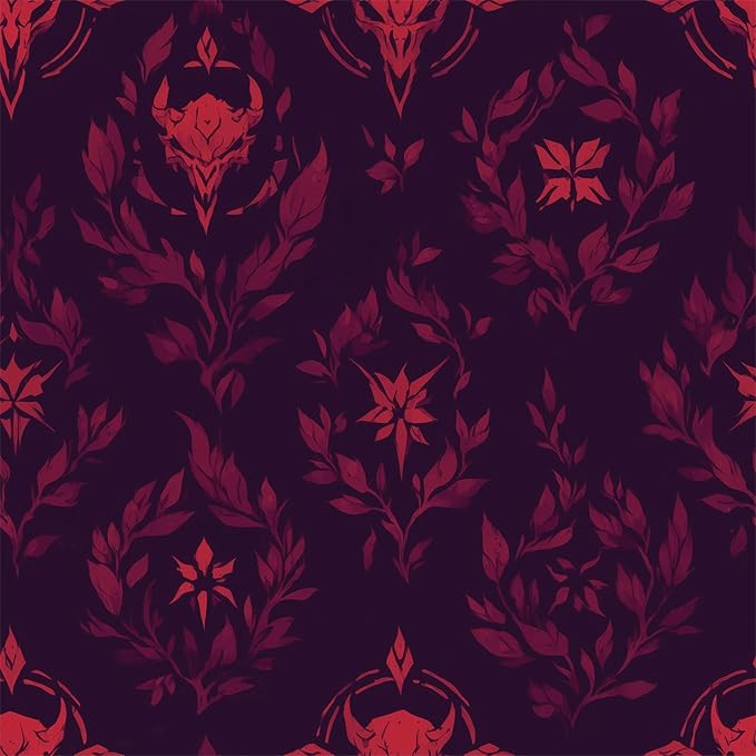 FLFK Gothic Wallpaper Peel and Stick Dark Red Wallpaper 16