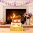 Easter Decorations - Easter Carrot Patch Tiered Tray Decor - Wooden Farm Stand Tabletop Decoration - Rustic Farmhouse Spring Home Decor Indoor for Tiered Tray Shelf Mantel Coffee Table Kitchen Counter