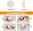 LED Puck Lights with Remote Control, 16 Color Changing Under Cabinet Lighting with Dimmer & Timer, AAA Battery Operated,Under for Closet Bedroom Kitchen, Stair (3 Pack White)