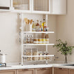 Homeiju 3-Tier Spice Rack Organizer, Multi-functional Kitchen Countertop Shelves, Wall Mount Hanging Spice Rack Seasoning Organizer for Kitchen Organization and Storage, Free Adjustable Height