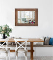 Wood Mirror Rectangular Framed Rustic Vintage Mirrors Decor Farmhouse Bedroom Bathroom Mirror for Dressing Table Entrance Large 20