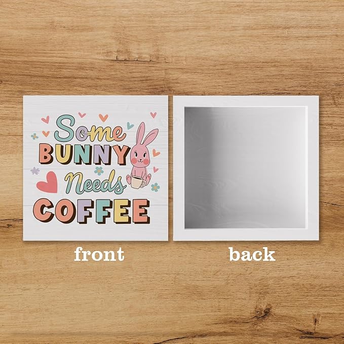 Easter Decor Indoor Easter Party Decorations Farmhouse Easter Peeps Bunny Rabbit Egg Sign for Home Bathroom Room Badroom Table Mantle Office Dessk Decor