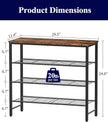 Kitsure Shoe Rack for Closet, Rustic Brown Shoe Organizer with Leveling Feet, Sturdy & Rust-Proof Shoe Storage for Entryway, Bedroom, Living Room, 29.5