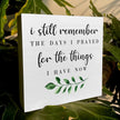 I Still Remember the Days I Prayed Artwork Wood Box Sign Rustic Farmhouse Style Wood Block Plaque 5 X 5 Inches Home Living Room Office Desk Sign Decor for Presents