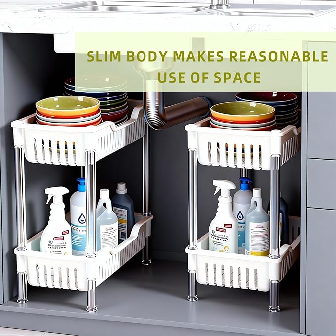 4-Tier Standing Shelf Unit with Drainage Baskets – Sturdy Bathroom & Shower Organizer, Over The Toilet Storage, Space-Saving Shelf for Bathroom Essentials, Towels, & Toiletries