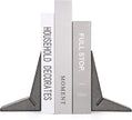 Ambipolar Cast Iron Bookends, Sharp Triangle Theme, Black Decorative Bookends for Home Decor, Office Desk, Bookshelves, Bookends for Heavy Books