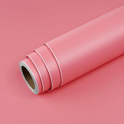 Livelynine 15.8x197 Neon Pink Contact Paper Peel and Stick Wallpaper for Bedroom Cabinet Contact Paper Rose Pink Vinyl Self Adhesive Desk Cover Girly Room Wall Paper for Cubicle Dorm Renter Friendly