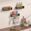 Floating Wall Nursery Book Shelves for Bedrooms Kids 16.5 Inch Walnut Color Wooden Baby Book Shelf for Kids Rooms Set of 3 Nursery Shelves for Wall Mounted Toddler Bookshelf
