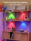 GBEAST 6 Pack Under Cabinet Lighting, Puck Lights with Remote,Motion Sensor Light Indoor,3 Color Temps & 9 RGB Colors Dimmable Closet Light,Rechargeable Under Counter Lights for Kitchen,Bedroom,Shelf