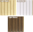 3 Packs Sample 6 x 5.9in Slat Wood Wall Paneling, WPC Wainscoting Panels for Interior Wall Decoration Living Room Bedroom, Accent Wall Panels