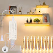 16.4ft 3000K Shelf Sights, Plug-in Cut to Size COB LED Light Strip for 6 Shelves, Hand-Sweep Under Shelf Lighting for Pantry Bookshelf