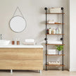 YMYNY Industrial Pipe Ladder Shelf, 6-Tier Wall Mounted Bookcase with Metal Frame, 78.7