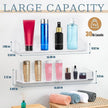 2 Pack Acrylic Bathroom Shelves, Clear Acrylic Shower Caddy Organizer, 15