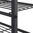 Yusong Shoe Rack Organizer, 3 Tier Industrial Shoe Storage Shelf for Closet Entryway, Narrow Sturdy Metal Shoe Shelves, Rustic Brown