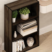 Furinno PASIR Book Shelf, 3-Tier Bookshelf, Storage Shelves Bookcase, 9.7 x 23.7 x 31.5, for Living Room, Bedroom, Home Office, Columbia Walnut