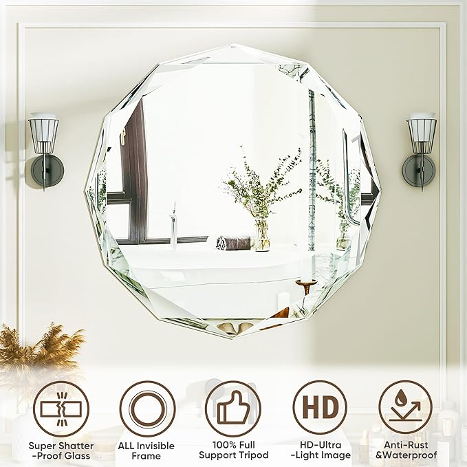 Suidia Bathroom Mirror, 30