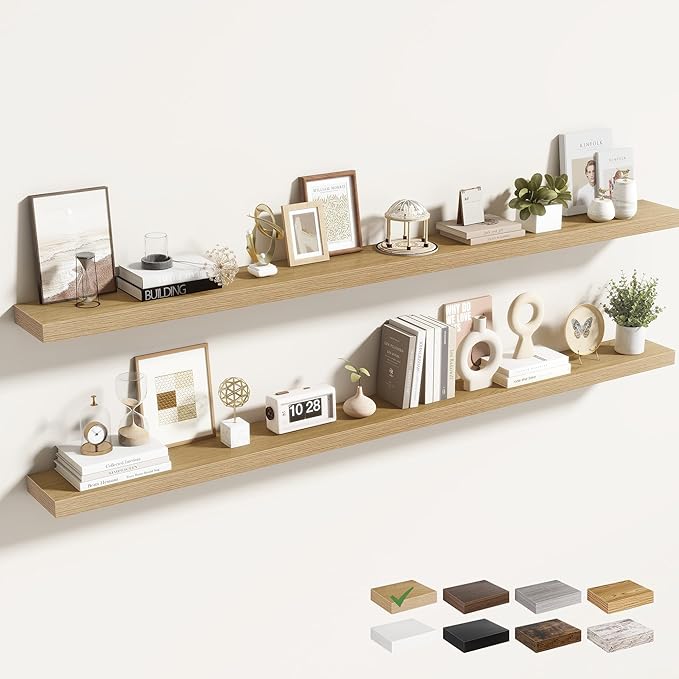 72 Inch Floating Shelves for Wall 2 Pack, 72