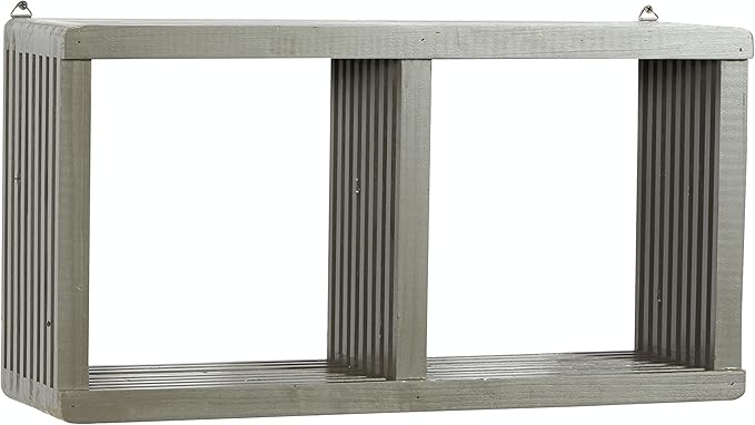 Deco 79 Wall Shelf, 23" L x 7" W x 12" H, Grey
