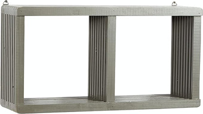 Deco 79 Wall Shelf, 23" L x 7" W x 12" H, Grey